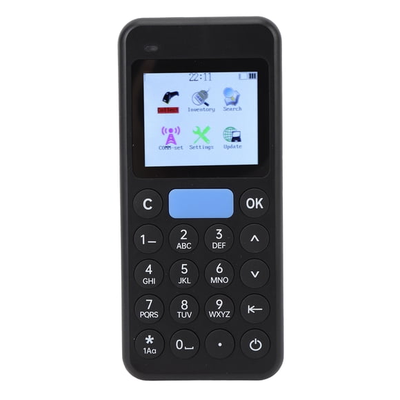 Scanners de Codes-Barres Collecteur de Données, Câble de Données USB Écran 2,4 Pouces Lecteur de Codes-Barres Portable pour Magasin