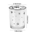 thumbnail image 3 of Christmas Votive Candle Holders: Christmas Tea Light Candle Holder, Cylinder Glass Candle Holders Centerpiece Christmas Decorations Indoor Home Decor for Table Fireplace Holiday Party （White）, 3 of 7