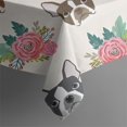 thumbnail image 5 of Boston Terrier Dog and Flower Florals Square Tablecloth,Waterproof Square Table Cover,Wipeable Spillproof Washable Table Cover for Home Kitchen Party Decor 42"X42"(107x107cm), 5 of 6