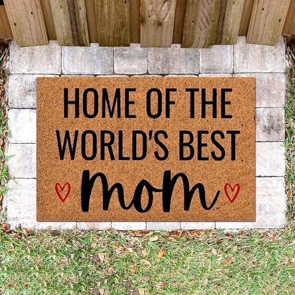 Carpet,Mother's Day Outdoor Doormat​ for Front Door Entrance, Heavy Duty Non-Slip Welcome Mat, All Weather Indoor Outdoor Carpet, Housewarming Gift for Mom,24"W*16"L