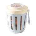 thumbnail image 1 of Tong Double Layer Oatmeal Cup With Lid And Spoon Portable And Fruit Breakfast Mug For Students And Workers, 1 of 6