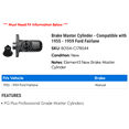 thumbnail image 2 of Brake Master Cylinder - Compatible with 1955 - 1959 Ford Fairlane 1956 1957 1958, 2 of 2