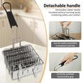 thumbnail image 4 of Taco Fryer Basket Taco Shells Mold for Frying, 4 Shells Stainless Steel Taco Shell Fryer Dishwasher Safe Tortilla Fry Basket with Detachable Rubber Grip Handle for Kicthen Burritos and Tortillas Taco, 4 of 5