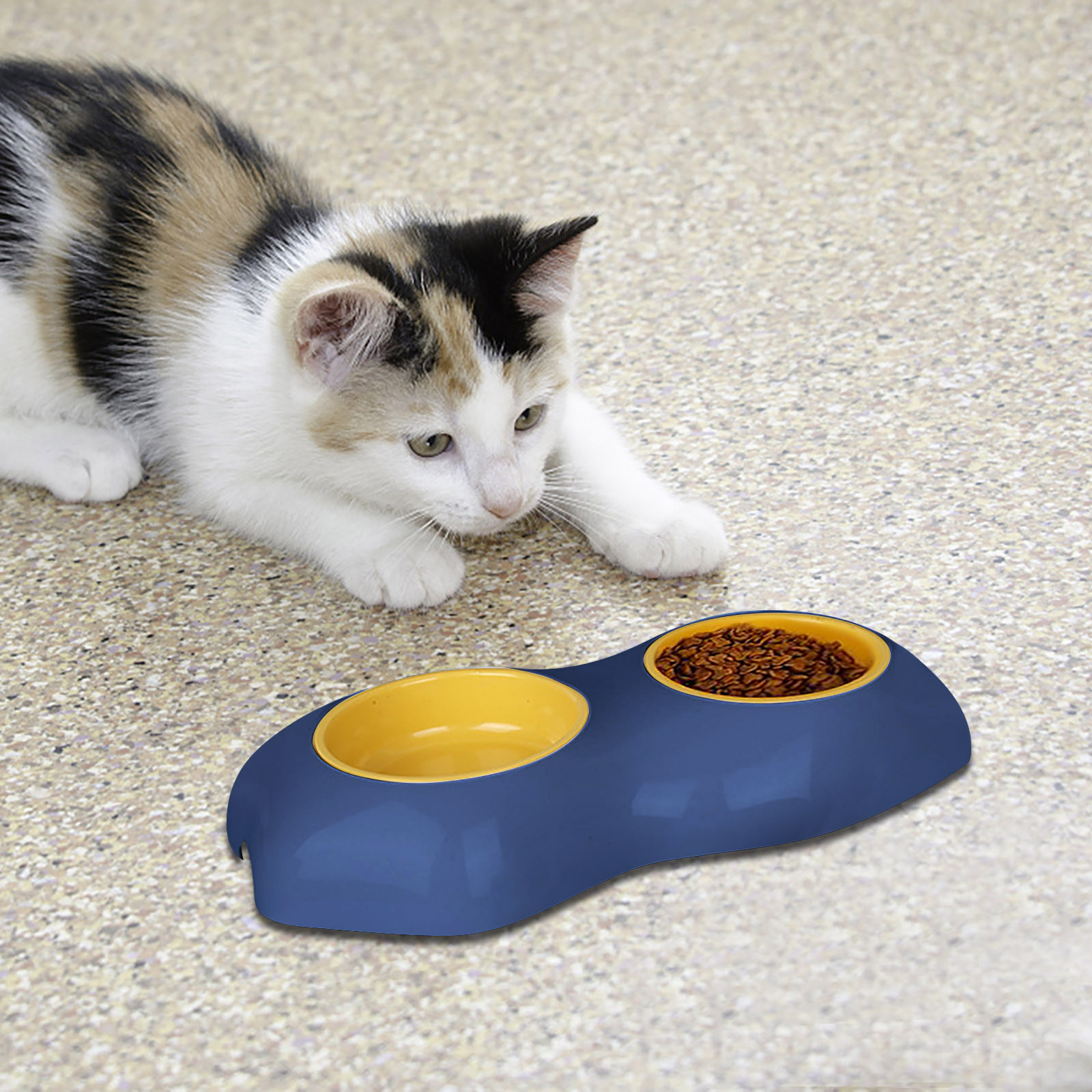 WANYNG Cute Pet Feeding Bowl Egg Yolk Shaped Food And Water Elevated