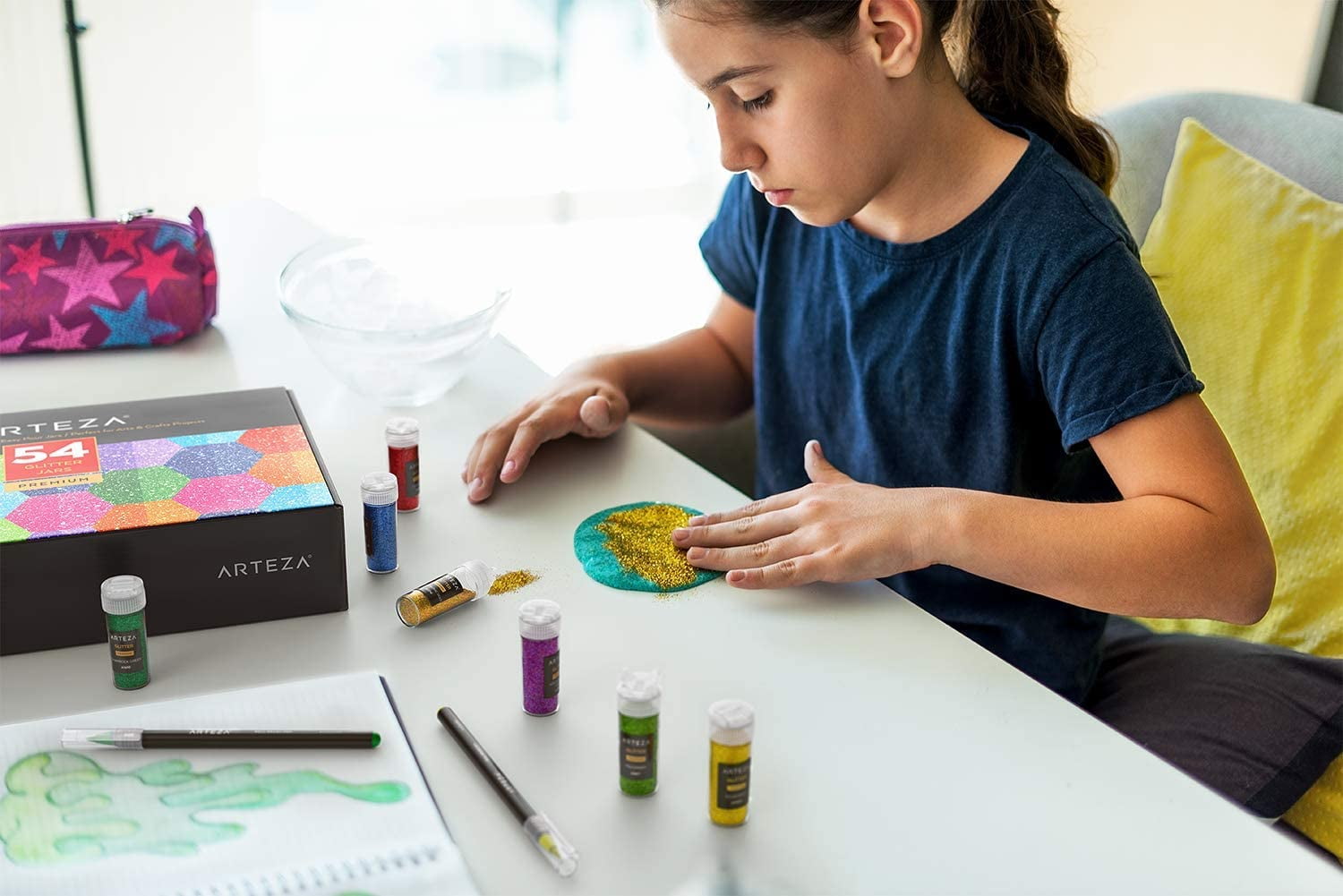 Arteza Multi-color Glitter Shaker (54 Pack)
