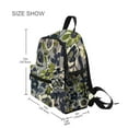 thumbnail image 3 of FORMRS School Backpack with Front Zippered Pocket 12" Student Travel Daypack, Green Floral, 3 of 6