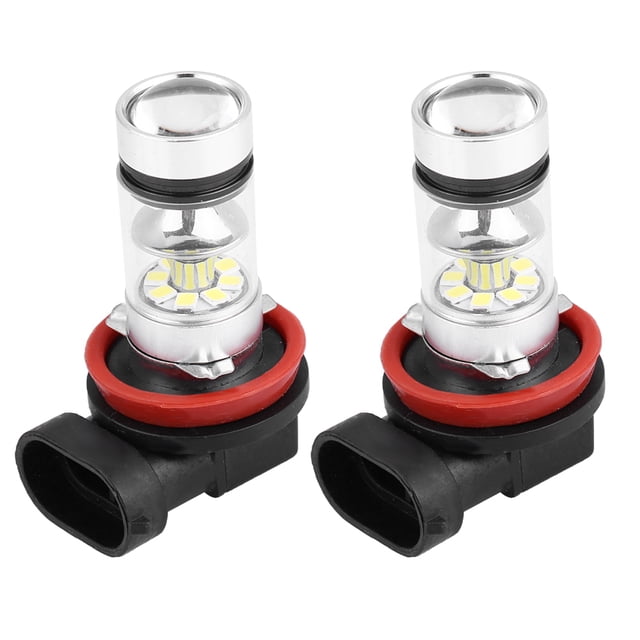 Headlight Bulb, Efficient White Light LED Fog Light Bulbs Eco Friendly 100W 2 Pcs Energy Saving Bright Vibration Resistant For Car