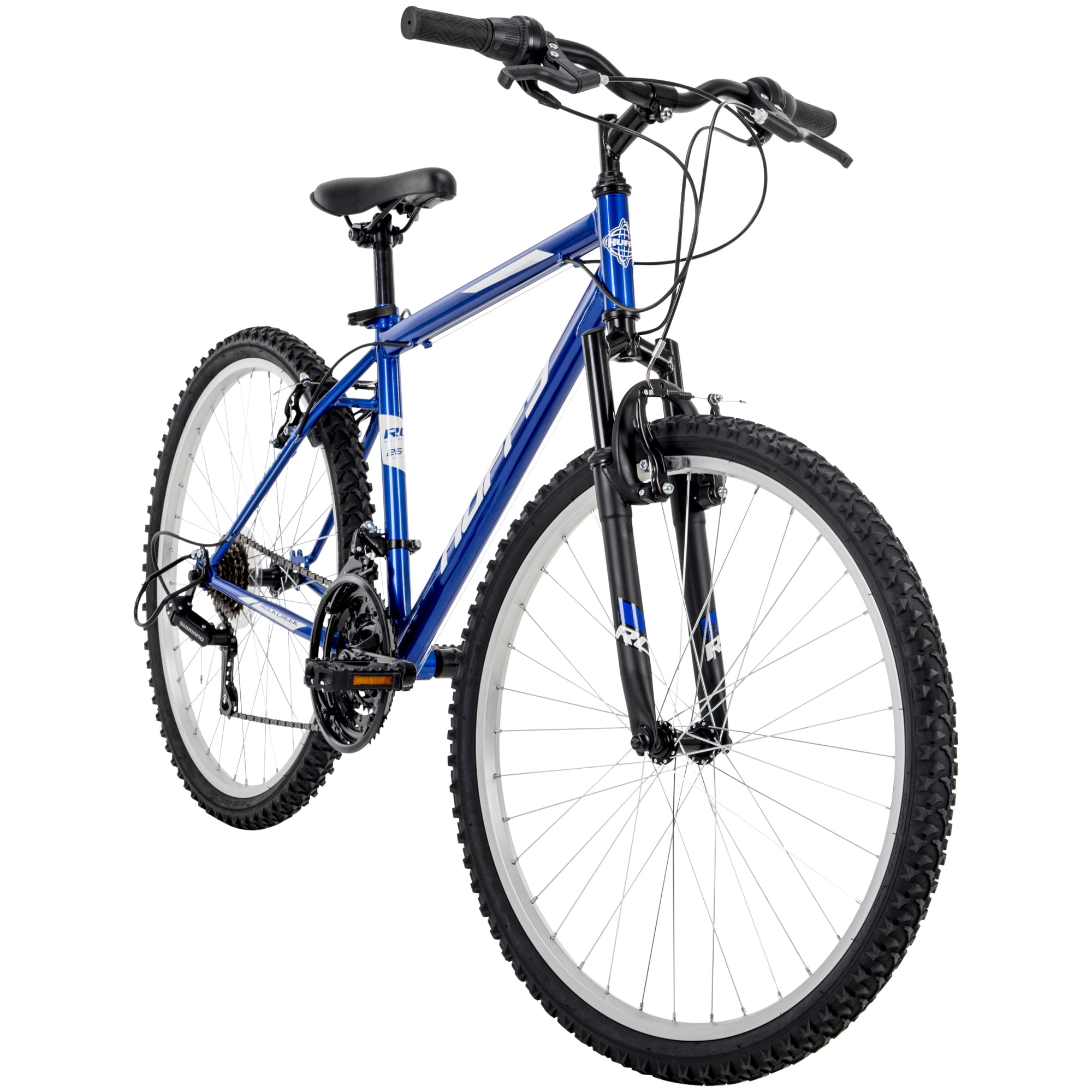 Huffy Rock Creek 26-inch Men’s 18-speed Mountain Bike, Blue, 13+ years old