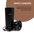 thumbnail image 2 of Muggo 12 oz Self-Heating Coffee Mug, Temperature Control Travel Mug, Black Portable Heated Coffee Mug with Leak-Proof Lid & 3-Hour Battery Life, 2 of 6