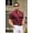 Red, variant on Mens Casual Dress Shirt Short Sleeve Button Up Shirts No Collar Collarless Dress Shirts Summer Fitted Shirts