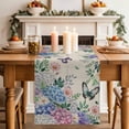 thumbnail image 2 of Table Runner 36 Inches Long for Kitchen Dining, Watercolor Flowers Dresser Scarf Farmhouse, Dining Table Decorations for Wedding/Parties, Spring Floral Butterflies Botanical Beige 13 x 36 In, 2 of 8