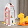 thumbnail image 2 of 16" × 37" Rotating Children's Bookshelf Floor Standing Bookshelf, Floor Standing Bookcase Storage Rack for Home Child's Bedroom (Pink), 2 of 9