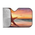 thumbnail image 2 of Kdxio Starfish Sunset Sea Beach Print Windshield Sun Shade, Foldable Sun Blocker for Car,Truck,SUV Automotive Interior Sun Protection,Reflective Shade for Front Windshield(Small), 2 of 7