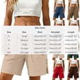thumbnail image 3 of Sevevn Women's Linen Drawstring Shorts High Waist Elastic Waist Casual Summer Shorts with Pockets Brown S, 3 of 7