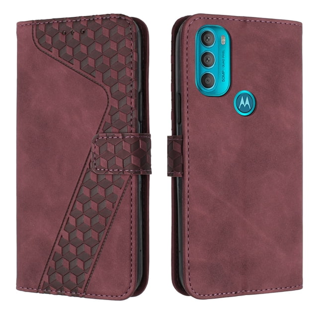 Compatible with Motorola Moto G71 5G Case Wallet Design with Card Slots Magnetic Closure Cover
