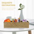 thumbnail image 4 of 1pc 3 Compartments Home Storage Box Sea Grass Woven Sundries Storage Case, 4 of 5