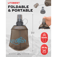 thumbnail image 5 of UTOBEST UTR219 150ml Soft Flask Collapsible Water Bottles, Blue, 28mm Opening, with Bite Valve (2 Count), 5 of 8