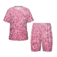 thumbnail image 1 of Balery Pink Glitter Conjunto de Pijama Infantil de Manga Corta con Estampado – Ropa de Dormir de Algodón Suave-3X-Large, 1 of 6