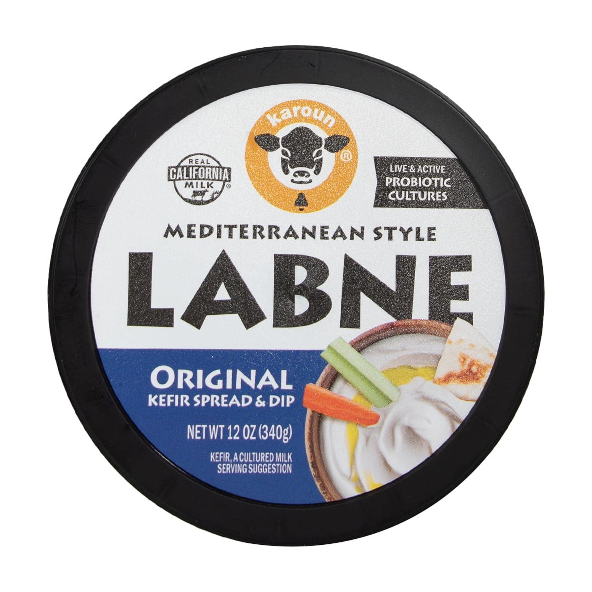 Karoun Dairies Labne Original Mediterranean Kefir Spread & Dip, 12 oz, Gluten-Free, No rbST
