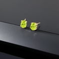 thumbnail image 5 of Gem Stone King 14K Yellow Gold Stud Earrings for Women Men 2.20 Ct Oval 8x6mm Yellow Lemon Quartz, 5 of 5