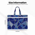 thumbnail image 3 of Handbag File Bag 15×10.6in Large Capacity Double Pocket Designed For Work Travel Travel Shopping Royalblue Geometric Lines_2, 3 of 8