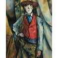 thumbnail image 2 of Cezanne, Paul 20x24 Black Ornate Wood Framed with Double Matting Museum Art Print Titled - Boy in a Red Waistcoat, 2 of 4