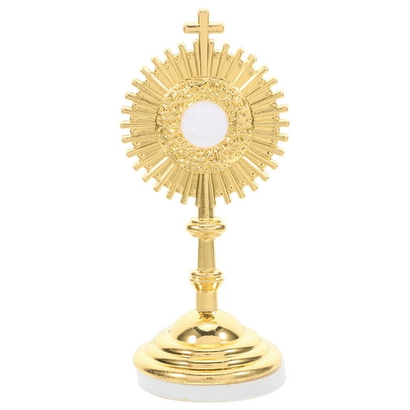 HOOWIFFY 1Pack Jesus Cross Figurine Standing Crucifix for Car Dashboard Ornament Home Decor