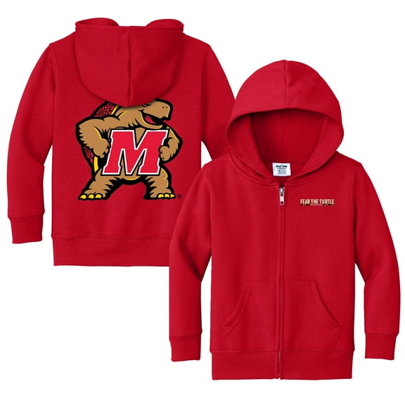 Toddler Chad & Jake Red Maryland Terrapins Logo Full-Zip Hoodie Jacket