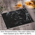 thumbnail image 5 of CounterArt "Black Marble Design" 3mm Heat Tolerant Glass Cutting Board 15" by 12", 5 of 8