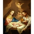thumbnail image 2 of José Campeche y Jordán 20x24 Gold Ornate Framed and Double Matted Museum Art Print Titled - The Nativity (ca. 1799), 2 of 4
