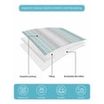 thumbnail image 5 of Aqua Gray Stripes Summer Quilt Set Twin Size,Soft Microfiber Quilted Bedding Set with 2 Pillow Shams,Minimalist Gradient Lines Aesthetic Lightweight All Season Bedspread Coverlet for Bedroom 68"x86", 5 of 6