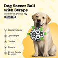 thumbnail image 2 of Pelota de fútbol para perros AASPIRE PETS de 18 cm, resistente, de PU, con correas, 2 of 9