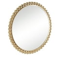 thumbnail image 6 of CosmoLiving by Cosmopolitan 36" x 36" Gold Wall Mirror with Bead Detailing, 6 of 9