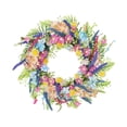 thumbnail image 3 of Corona de flores artificiales, corona floral para colgar en pared, decoración para puerta principal, flores artificiales para ventanas, hoteles, 45 cm, 3 of 8