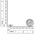 thumbnail image 3 of 925 Sterling Silver and 10K Yellow Gold Pink Created Sapphire and White Lab Grown Diamond 3 Stone Engagement Ring for Women (0.58 Cttw, Round September Birthstone, Available in Size 5,6,7,8,9), 3 of 4