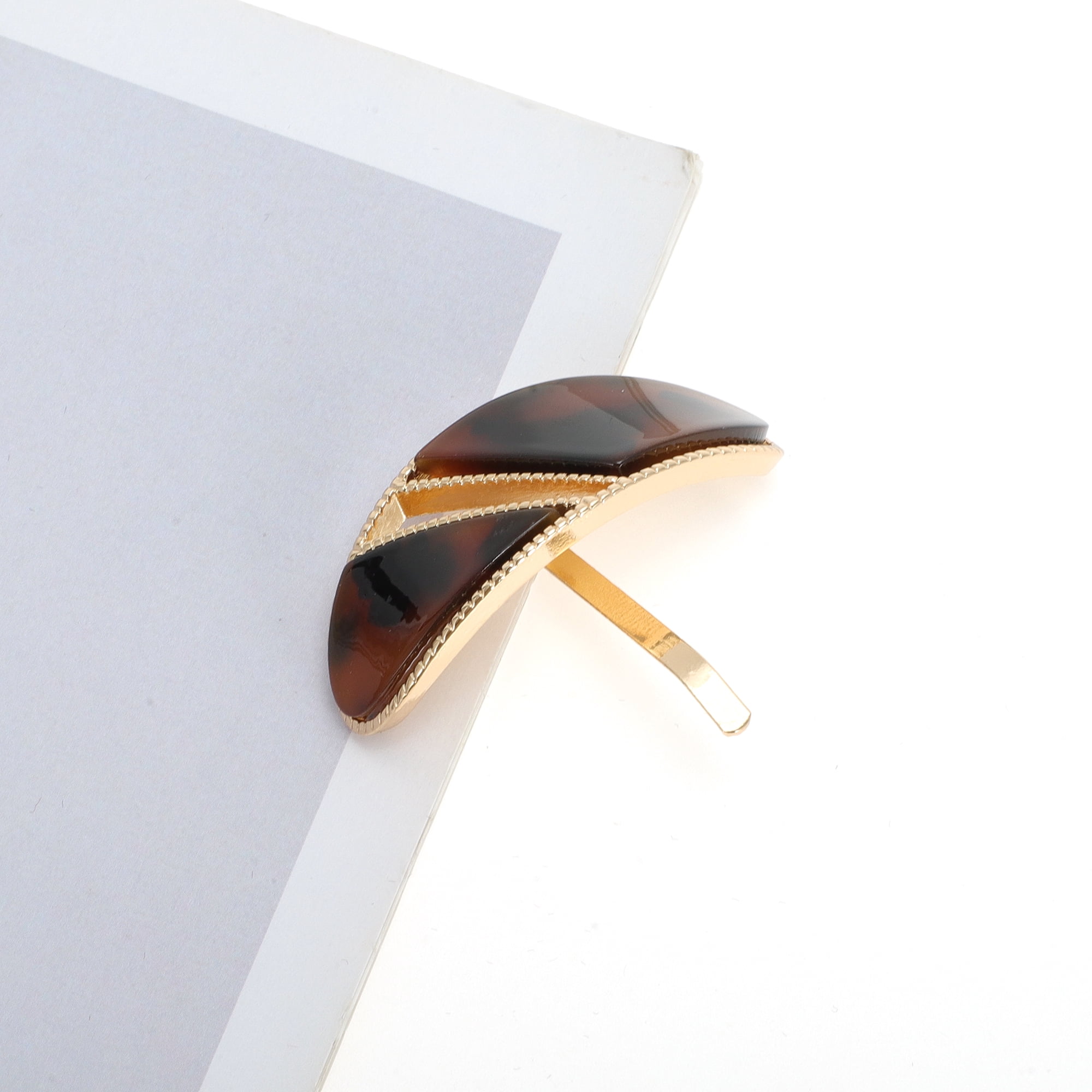Unique Bargains Stylish Hollow Out Ponytail Buckle Hair Clip for Women 1 Pc Black, Brown