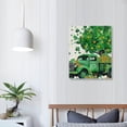 thumbnail image 4 of Nawypu St Patrick's Day Framed Canvas Wall Art for Living Room Shamrock Truck Wall Decor, Lucky Clover Eucalyptus Leaves Aesthetic Paintings for Bedroom Spring Holiday, Ready to Hang Wall Picture, 4 of 5