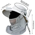 thumbnail image 2 of Wide Brim Sun Hat for Women Uv Protection, 2026 Fishing Hat with Neck Flap & Solar Fan, Breathable Sun Protection Hat, 2 of 11