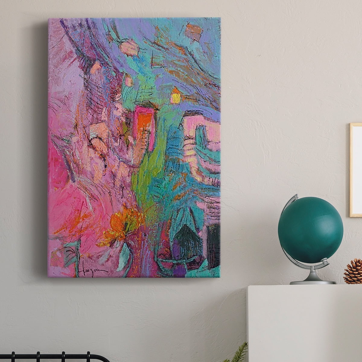 My Pink House Premium Gallery Wrapped Canvas - Ready to Hang