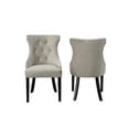 thumbnail image 2 of Contemporary Home Living Tufted Back Upholstered Dining Chair - 35" - Gray - Set of 2, 2 of 9