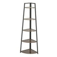 thumbnail image 4 of 5 Tier Tall Corner Shelf Stand Large Capacity Corner Bookshelf For Living Room Kitchen Small Space (18.10 x 18.10 x 70in), 4 of 9