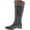 Black/Brown, variant on KAREN SCOTT Womens Black Buckle Accent Wide Calf Round Toe Stacked Heel Zip-Up Riding Boot 6
