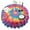 Colorful Tie Dye, variant on Green Yellow Dandelion Pattern Round Tablecloth 60"x60",Wrinkle Wipeable Table Cloth for Kitchen Dining Room Picnic Patio Party