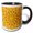 Black/White, variant on 3drose, Hypnotic Geometrical Abstract Circular Pattern Mosaic Background, 15oz Mug