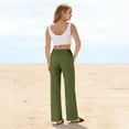 thumbnail image 7 of Nestiefly Cotton Linen Pants Women 2026 Summer Casual High Waist Straight Leg Trousers Lightweight Loose Pant with Pockets Army Green XL, 7 of 7
