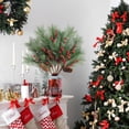 thumbnail image 5 of Christmas Berries Pine Picks Artificial Red Berry Pine Branches Long Faux Pine Stem with Pinecones for Xmas Tree Wreath DIY (12), 5 of 7