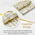 thumbnail image 2 of Elegant Disposable Dinnerware - Arctic Collection, Cocktail Napkins, Gold, 2 of 4