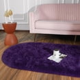 thumbnail image 6 of Homore Ultra Soft Modern Oval Rugs for Bedroom,2.6' x 5.3',Grape Purple, 6 of 6