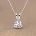 thumbnail image 3 of Lab Grown Diamond Pendant Necklace | IGI Certified 2 Carat 3 Prong Solitaire Diamond Pendant Necklace With Chain | F-G Color, VS1-VS2 Clarity | 14K White Gold | Friendly Diamonds, 3 of 5