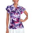 thumbnail image 1 of AIR-Women's Golf Polo Shirts Zip Up Ruffles Short Sleeve Workout Tops Quick Dry, 1 of 4